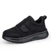 Zapatos de caminar transfronterizos para hombre y mujer, primavera, caña baja, cierre de velcro, puntera ancha, parte superior de malla, zapatillas deportivas casuales para correr para personas mayores