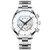 Relógio Masculino de Pulseira de Aço à Pronta Entrega para Atacado com Design Vazado, Calendário, Mostrador Grande, Relógio de Quartzo, Relógio Masculino Popular de Comércio Exterior