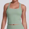 Novo Top Nadador Costas Cruzadas Cor Sólida Escovado Beleza Costas Feminino Justo Secagem Rápida Esportivo Corrida Fitness Top Roupas de Yoga