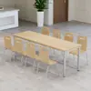 Combinación de mesa y sillas para comedor rápido KFC para cafeterías estudiantiles, snack bars de restaurantes y uso en comedores comerciales