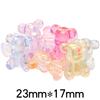 Llavero de oso violento tridimensional electrochapado con cuentas, accesorios de resina, juguetes hechos a mano para niños, materiales para regalos, venta al por mayor