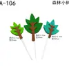 Adorno para Pastel de Árbol del Bosque Tarjeta para Pastel de Árbol de Navidad Adorno de Hierba Artificial Manzano Decorativo Adorno para Pastel de Árbol