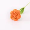 Flores de Crochê Feitas à Mão, Flores Rosa, Flores de Crochê Prontas, Rosas Viradas, Flores de Tricô no Atacado, Barracas de Primavera