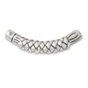 Prata 999 pura vintage 3D prata maciça estilo chinês peixe koi em forma de pulseira meia-lua curva, pulseira meia-lua em forma de peixe "abundância todo ano" acessório de tubo de prata