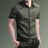 Camisa de Verano Nueva Transfronteriza 2020 para Hombre Casual Coreana Atractiva Versátil Ropa de Trabajo Manga Corta Camisa de Algodón Puro