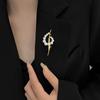 Novo Broche de Pérola Estilo Francês para Mulheres, Alto Padrão, Luxo Leve, Corsage Elegante, Moderno, Alto Padrão, Acessórios Exquisitos para Pino de Terno