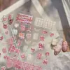 Adesivos de Arte para Unhas com Glitter DIY Adesivos Doces Brilhantes para Unhas Lantejoulas Padrão de Lã Material de Joalheria Acessórios de Unha Usáveis