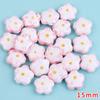 Serie Rosa Perlas de Cerámica Forma de Seta Concha Flor Perlas Forma de Flor Accesorios para Pulsera Collar DIY Hecho a Mano