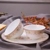 Conjunto de Louça de Cerâmica Jingdezhen Atacado 28/56 Peças Estilo Europeu Porcelana Óssea Tigelas de Arroz, Pratos e Travessas Presentes Corporativos
