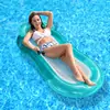 Colchoneta flotante inflable de malla transfronteriza para piscina, tumbona flotante, hamaca acuática de playa al aire libre, cama inflable para juegos acuáticos de verano