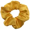Scrunchies de Tamaño Mediano en Stock al por Mayor del Fabricante, Estilo Ins, Color Sólido Fresco de Satén, Gomas para el Cabello Deportivas para Mujer