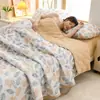 Colcha de Verão de Algodão Tricotado, Lavável à Máquina, Colcha de Verão Infantil, Colcha Fina de Verão Solteiro/Casal para Dormitório, Núcleo de Colcha de Ar Condicionado para Primavera e Outono