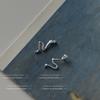 Pendientes de Serpiente Mini Versión Simple Microincrustados de Circonita, Pendientes Creativos Únicos de Nicho Estilo Nuevo Ins, Joyería de Fábrica para Mujeres