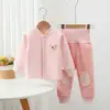 Conjunto Duplo Botão Cartoon Sem Costura Cintura Alta Outono/Inverno 2026 para Roupa Íntima e Calcinhas de Bebê Meninos
