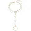Pulsera europea y americana transfronteriza con borlas incrustadas de diamantes, diseño de moda de lujo ligero, estilo ins simple y elegante, nueva joyería para mujer