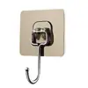 Gancho Grande Dorado de Acero Inoxidable, Colgador de Puerta Fuerte Adhesivo sin Taladro para Ropa, Adecuado para Sala de Estar y Cocina