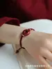 Ano do Tigre de Cinábrio Pulseira do Tigre Feminina Fivela Ping An Corda de Mão Pulseira Genuína Masculina Ano da Vida Corda Vermelha Pulseira de Casal Presente