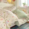 Juego de ropa de cama de tres piezas 100% algodón para dormitorio estudiantil Clase A con núcleo de edredón de algodón, juego de seis piezas para litera individual de dormitorio de algodón puro