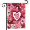 Amazon Nueva Serie Dulce Amor Día de San Valentín Bandera de Jardín Decorativa de Lino de Doble Cara para Patio Exterior