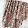 Toalha Fofa de Gatinho com Estampa de Leopardo, Toalha de Banho Espessa de Coral Fleece, Absorvente e de Secagem Rápida, Toalha de Rosto para Casal, Novo Modelo para Uso Doméstico