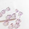 Cor transparente quadrado frisado pêssego coração acrílico diy artesanal frisado telefone móvel cadeia material pulseira colar acessórios