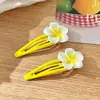 Pinza de Tiburón de Flor de Plumeria Estilo Nuevo Verano 2026 para Mujer, Pinza de Pelo de Flor Completa para la Parte Trasera de la Cabeza, Pinza de Pelo Lateral para Cabello Suelto