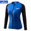 Roupa de Banho Estilo Novo Transfronteiriça Secagem Rápida Color Block Zíper Roupa de Surf Proteção Solar UPF50+ Tamanho Grande Manga Longa Peça Dupla Venda por Atacado