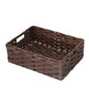 Cesta de Almacenamiento Simple A6L Caja Organizadora sin Tapa Caja de Almacenamiento Rectangular con Marco Tejido Caja de Almacenamiento Tejida Baja Plana