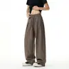 Pantalones para hombre con un toque de lujo ligero y de alta gama, corte recto casual, nuevo estilo de otoño para adolescentes, en stock, pantalones de moda para deportes al aire libre para hombre