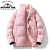Moda Casual Estilo Casal Gola Alta Multi-Cor Opcional Jaqueta de Algodão Outono e Inverno Marca Tendência Cor Sólida Versátil Acolchoado Quente Casaco de Algodão
