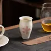 Taza de té de flor de cerezo de cerámica, juego de té Kung Fu, taza individual, taza de maestro, taza de té para el hogar estilo japonés, taza de té pintada a mano rosa