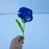 Buquê de Cravo Crochê de Lã Acabado Transfronteiriço Tecido à Mão Flor Artificial Presente de Feriado Dia das Mães para Meninas