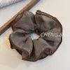 Elástico de Cabelo Xadrez Delicado Retro para Mulheres, Elástico de Tecido Suave, Alta Elasticidade, Acessório de Cabeça para o Dia a Dia, Elástico Versátil