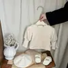 Camisa Básica Elegante com Manga Bufante para Meninas Outono e Inverno Estilo Coreano Nova Versátil Camiseta de Manga Longa Roupa Íntima de Bebê
