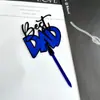 Estilo transfronterizo ins tarjeta acrílica para el Día del Padre papá Día del Padre decoración acrílica para pastel DAD inserto para pastel