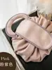Bolsa de Maquiagem para Pessoa Preguiçosa, Novo Fechamento com Cordão em Couro PU, Bolsa de Armazenamento de Cosméticos Estilo Francês, Bolsa de Higiene Pessoal Portátil de Grande Capacidade