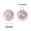 Cuentas Acrílicas 12mm Cuentas Redondas Luminosas Cuentas Sueltas Hecho a Mano Accesorios para Joyería DIY Pulsera de Cuentas Materiales DIY