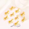 DIY frisado pulseira colar buraco contas tridimensionais banhado a cobre 18K ouro real estilo chinês pingente de gota de ouro antigo