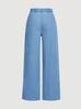 Comercio Exterior Transfronterizo Ropa Europea y Americana Retro Drapeado Jeans para Mujer Cintura Alta Pierna Ancha Sueltos Rectos Versátiles Pantalones Largos