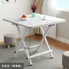 Mesa Dobrável Simples Mesa de Jantar para Casa de Aluguel Mesa de Jantar Portátil para Casa Mesa Redonda Barraca Exterior Mesa Quadrada Pequena