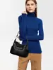Bolsa feminina urbana transfronteiriça nova multicamadas para moedas e celular, moda tendência, simples, textura de couro macio, bolsa de ombro transversal