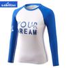Roupas de Proteção Solar Transfronteiriças Personalizadas Masculinas e Femininas de Secagem Rápida com Manga Longa Roupa de Banho com Proteção Solar Mergulho Surfe Praia Casal Adulto Mergulho