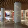 Chapa de Aluminio Revestida en Pilares con Diseño Curvo Perforado para Muros Cortina, Paneles de Aluminio Perforados Huecos con Procesamiento de Pintura de Fluorocarbono