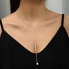 Japonês e coreano ins Super fada nicho luz luxo estilo menina moda clavícula cadeia simples lábio cadeia pérola borla colar