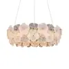 Lámpara de araña para sala de estar estilo francés con flores de cristal, modelo nuevo de espectro completo de alta gama para comedor, dormitorio y estudio