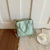 2026 Verano Nuevo Bolso de Cadena con Patrón de Diamantes Bolso Cubo de Moda Tendencia Estiloso Elegante Exquisito Bolso de Hombro