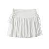 Falda plisada sexy con cordones laterales y antiexposición para chica caliente, pantalones de mujer falsos de dos piezas, ropa exterior, falda deportiva, falda