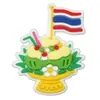 Amuletos de zapato de goma suave de PVC para el Festival Songkran tailandés, Accesorios para zuecos del Festival de Salpicaduras de Agua, Hebillas de zapato, Accesorios decorativos DIY para bolsa de playa