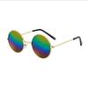 Gafas de Sol Redondas Estilo Retro para Niños Película de Color Reflectantes Redondas Espejo de Príncipe Tendencia Gafas para Puesto de Gafas de Sol para Niños Hombres y Mujeres