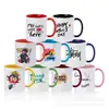 Taza de Cerámica con Impresión por Transferencia de Calor, Taza Recubierta, Logo, Diseño Sencillo, Regalo Transfronterizo, Venta al por Mayor de Comercio Exterior, Taza, Vaso de Agua de Cerámica
